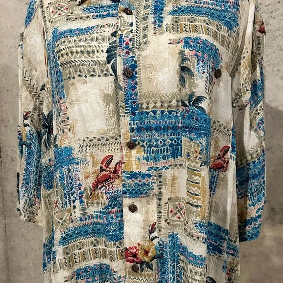 Vintage Campia Hawaiian Shirt | Y2K 90s Resortwear | Beach Vacation Button Up - Picture 4 of 7